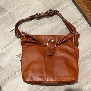 Lauren Ralph Lauren Tan Leather Hobo Bag